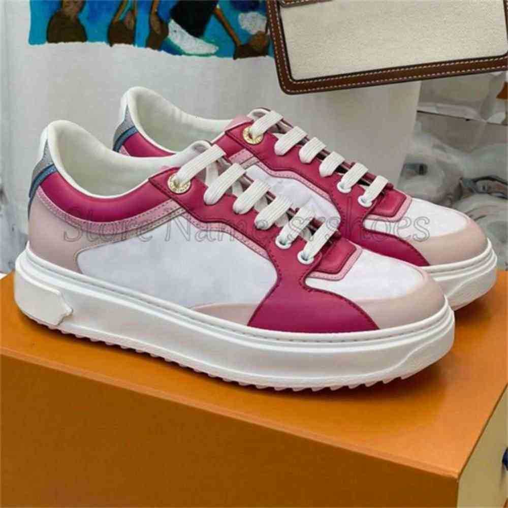 

Casual Shoes Luxurys Women Treaded Trai Classic Time Out Printed Womens Low Top Sneaker Designer Italy Rubber Outsole Calf Leather, Color#6