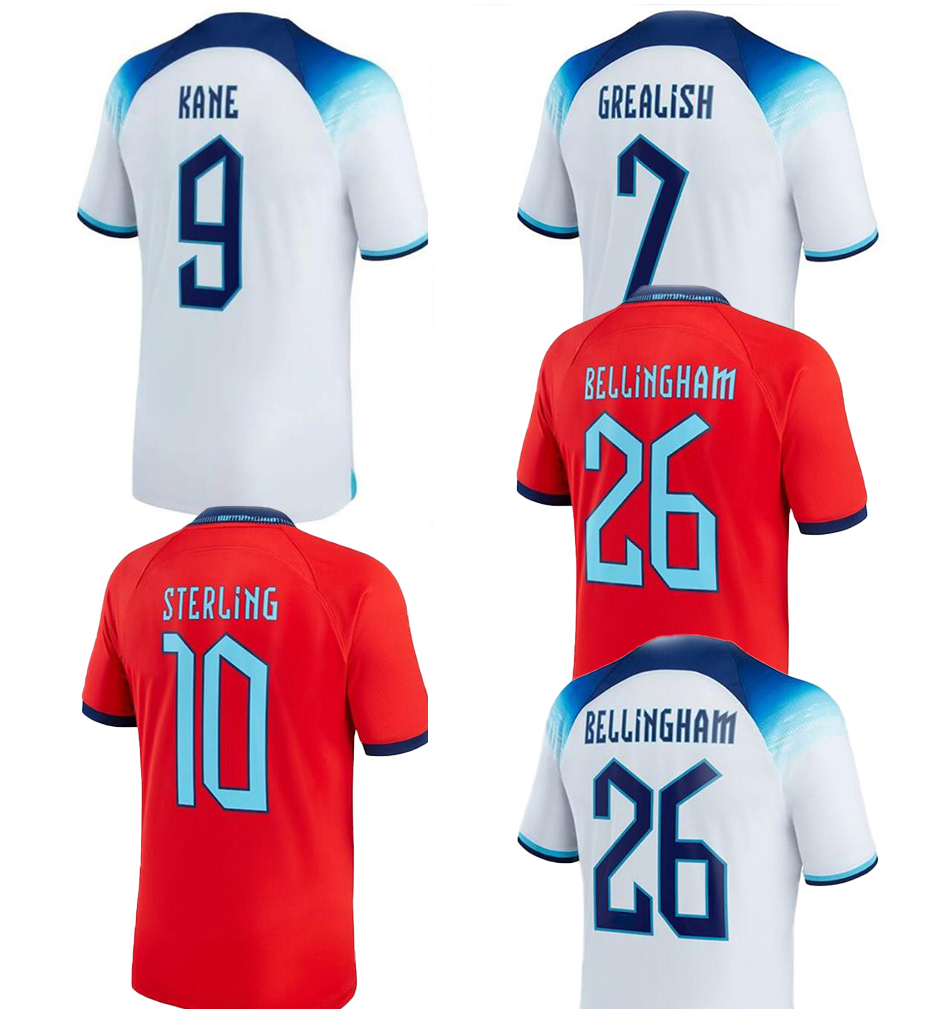 

soccer jerseys 9 KANE 10 STERLING customized 22-23 home thai quality yakuda 11 RASHFORD 14 PHILLIPS 17 SANCHO 19 MOUNT 7 GREALISH 6 MAGUIRE Design Your Own Football wear, 22-23 away