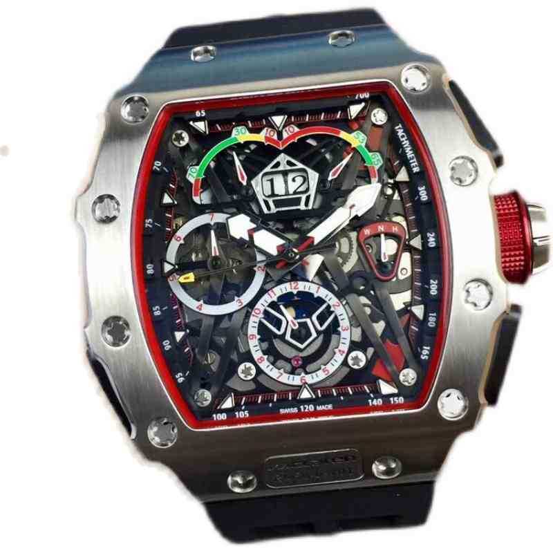 

watches wristwatch Luxury richa milles designer Chao men's fine steel domineering automatic mechanical watch multi-functional calendar pers, Black