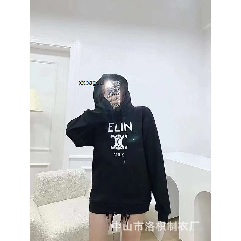 

Men' Hoodies designer Sweatshirts celins mens hoodies winter new letter printed hooded sweater on the chest for men, Black