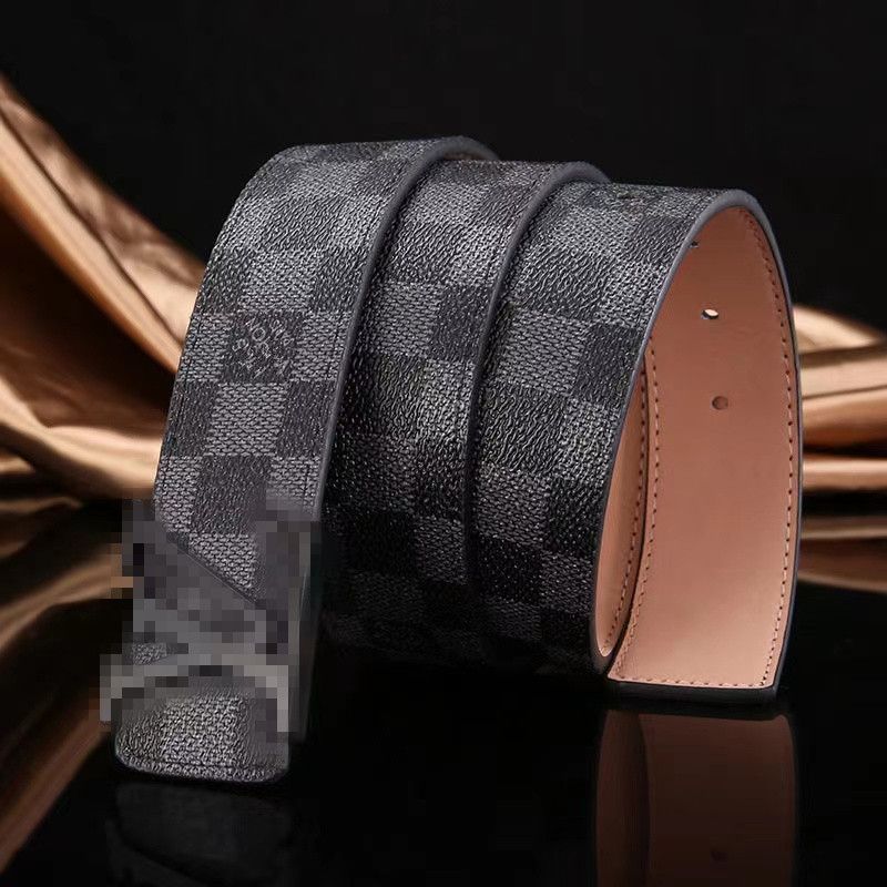 

2022 Fashion Designer belts Men Womens belts Big Gold Buckle Genuine Leather Belt lattice printing 20 color EDTHD, High quality belt