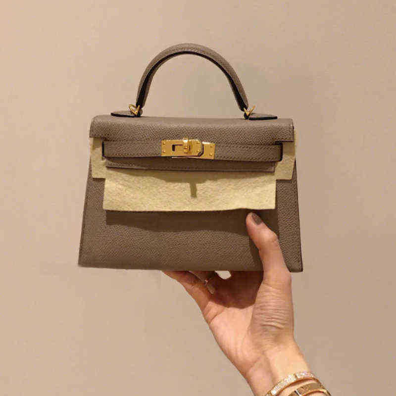 

Kellies Herme Kelys Crocodile Bag 2022 Leather Second Generation Mini Small Hand Single Shoulder Messenger, Lake blue (19 inch palm print)