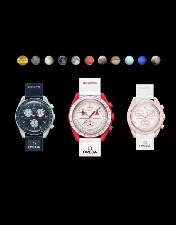 

New Hot Omega x swatch Watches Luxury Chronograph Multifunctional Quartz Watch Couple Moons Style Women Men Wrist Watch O011, 12