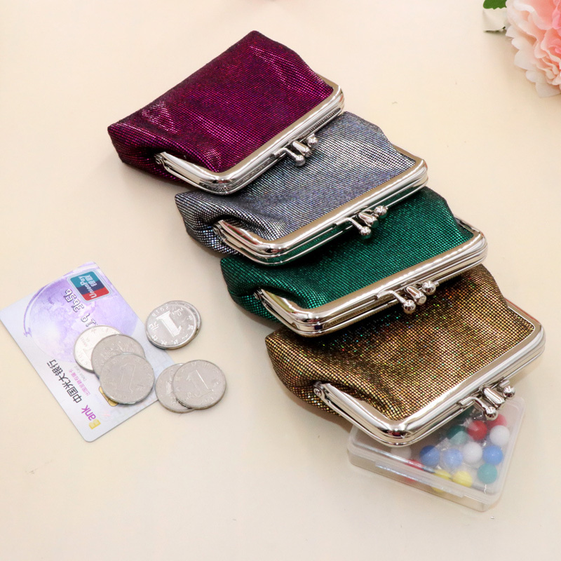 

DHL300pcs Coin Purses Women Retro Double PU Grid Prints Hasp Short Wallet, Green
