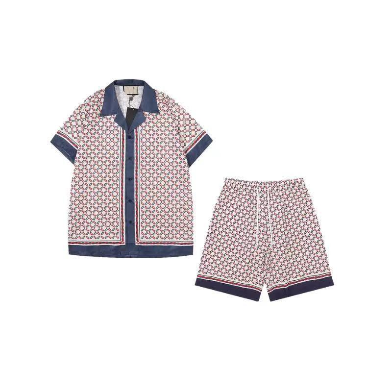 

Fashion HawaiiMen's Tracksuits Floral Letter Print Beach Shirts Men's Designer Silk Bowling Shirt Casual Men Summer Short Sleeve Loose Dress, Customize