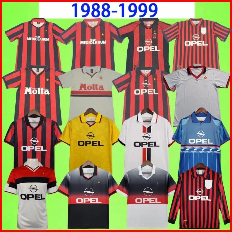 

988 1989 1990 MILAN Retro soccer jersey 1991 1992 1993 1994 1995 1996 1997 1998 1999 Man football shirt vintage 95 96 97 98 99 00 MALDINI AC VAN BASTEN WEAH 88 89 90 91 92 93 94, 98/20