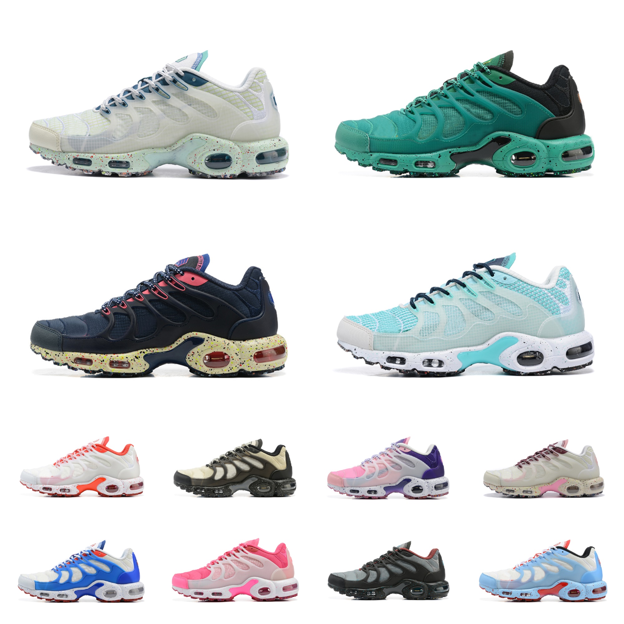 

Terrascape Plus Running Shoes Mens Women Triple Black Volt Cream White Tan Burgundy Navy Blue Seafoam Green Sail Sea Glass airs Tns OG Pearl Dark Beetroot Sneakers, Bubble package bag