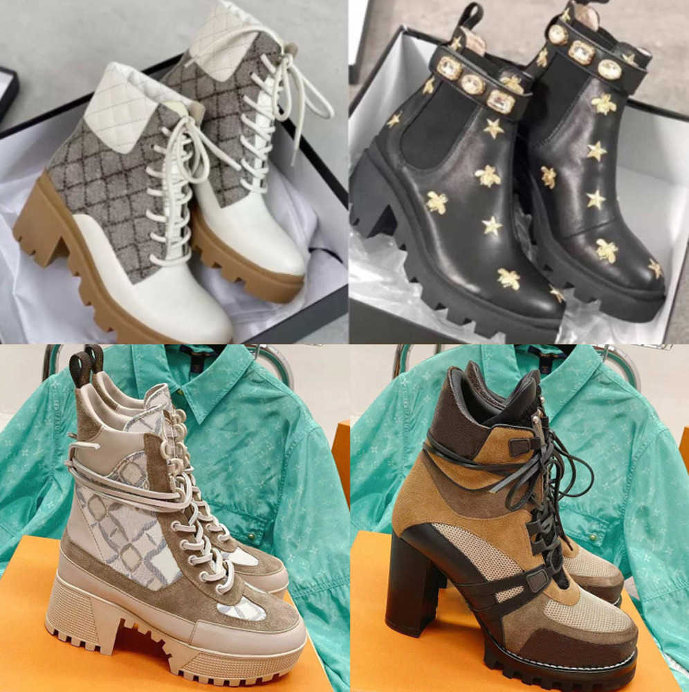 

Women Designers Rois Ankle Martin Boots And Nylon Boot Military Inspired Combat Shoes Top Quality Knight Boots With Box NO13