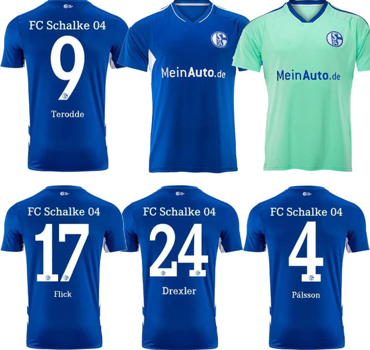 

22/23 Schalke 04 Third Soccer Jerseys OUWEJAN PALSSON LODE LATZA TERODDE ZALAZAR BULTER LEE FLICK PIERINGER DREXLER THIAW MATRICIANI 22 23 Football Shirt, Blue