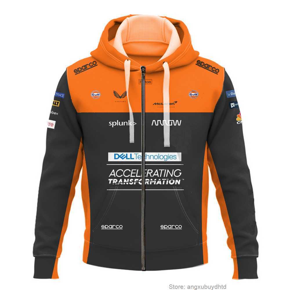 

Hot F1 McLaren Hoodie Formula One Team Car Racing 3D Print Gulf Men Women Fashion Zipper Sweatshirt Children Spring Jacket Coat