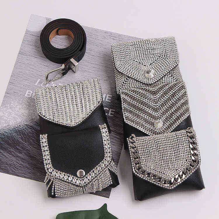

belt bags Concave Shape Blingbling Shiny Belt Removable Dual Purpose Waist Bag 220723, Yellow