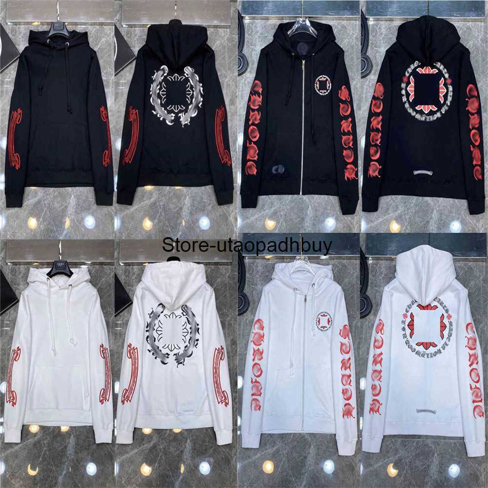 

2022 Winter Men print hoodies pullover sweatshirts chrome hooded hearts mens arm high quality ch loose women chromeheart fashion style  Z6SO