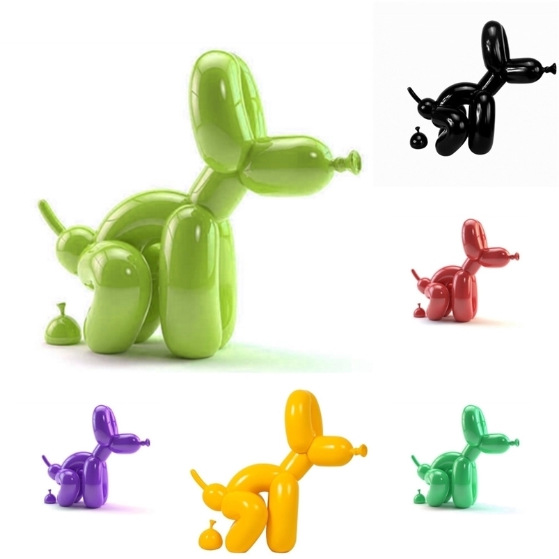 

Decorative Objects Figurines Nordic Cool Dog Koons Balloon Pooping Statue Sculpture Resin Abstract Funny Figurine Living Room Home Decor Gift 220928