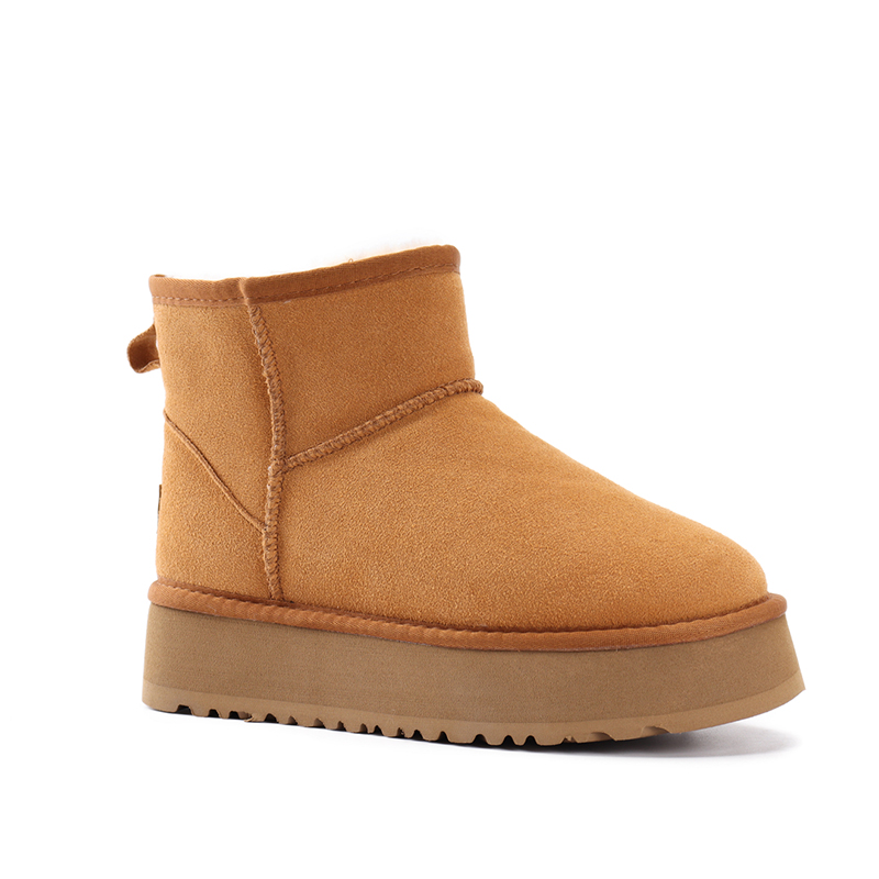

Classic Mini Platform Boots Designer Women Men Snow Boots Real Leather Thick Bottom Brown Slip-on Australia Australian Booties Winter Bottes, 1#