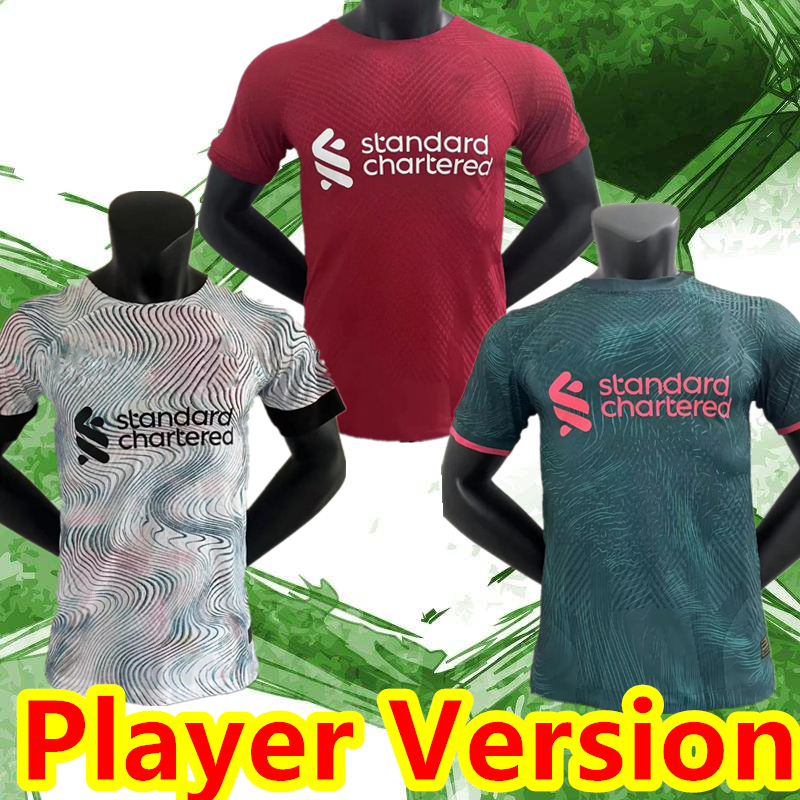 

Player Version 22 23 soccer jerseys season home away 3rd DARWIN 2022 2023 Mohamed Diogo Luis DIaz Alexander Arnold football kit tops shirts men kids uniform, 22-23 3rd