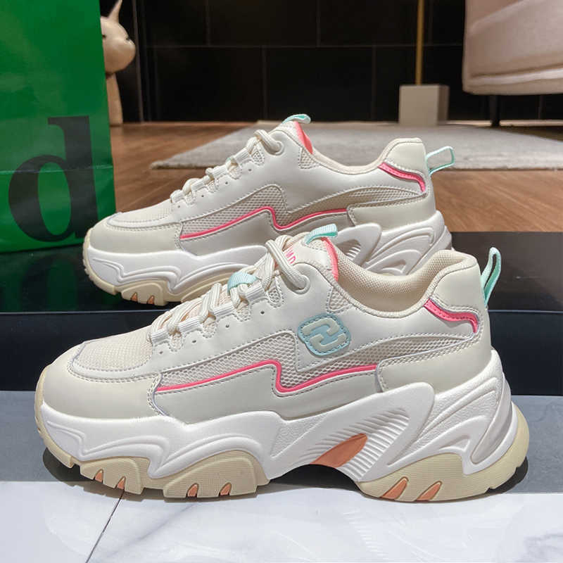 

Dress Women's Sports Shoes Chunky Platform Sneakers Vulcanize Female Designer Tennis Running Casual Shoe Woman Plus Size 41 42 43 44 0928, Pink