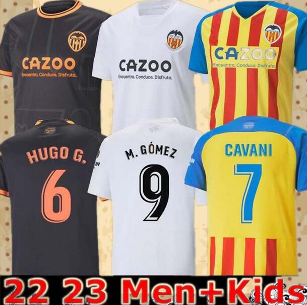 

22 23 Valencias soccer jerseys CAVANI GUEDES GAMEIRO camisetas de futbol RODRIGO Gaya M.Gomez men kids kit football shirts 2022 2023 Rivero C.SOLER Cheryshev home AWAY, 22 23 home aldult
