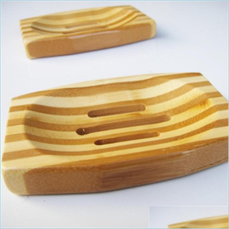 

Soap Dishes Stripe Hollow Soap Boxes Natural Bamboo Draining Soaps Dish Storage Supplies For Shower Room 4 42Zz Q2 Drop Delivery Soif Dhyb9, As show
