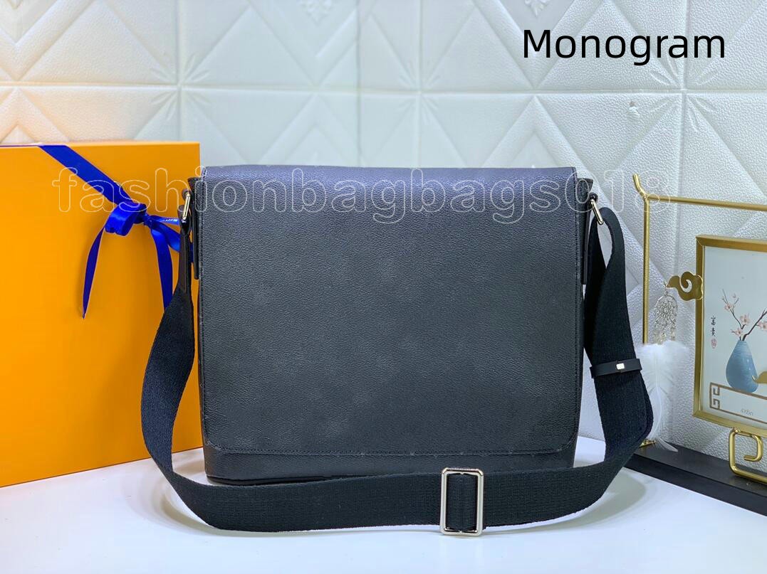 

M45272 DISTRICT PM MM Messenger Bag Designer Sholder Bags for Men Luxury Leather Cross Body Monogramme Eclipse Canvas-Grey