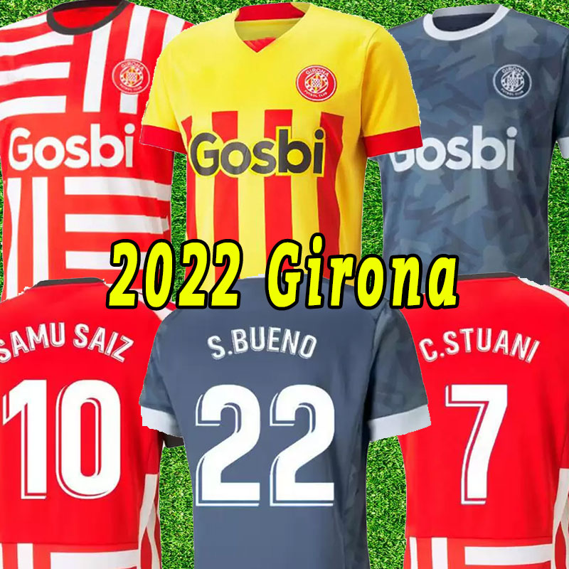 

22 23 Girona FC Soccer Jerseys 8 ALES B. 9 DARIO 10 SAMU SAIZ 14 ALEIX GARCIA 19 N.BUTSTOS 24 BORJA 2022 2023 MEN Camiseta de football shirt S-XXL, Home