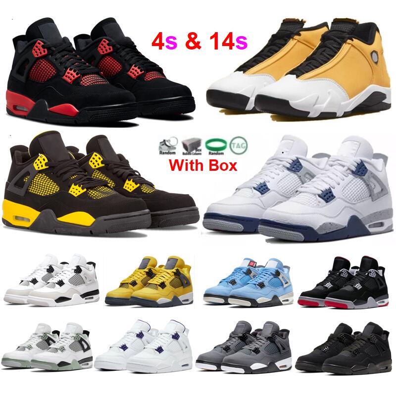 

Men Basketball Shoes Light Ginger 14s Red Thunder 4s Pure Money 4 Midnight Navy Fire Red White Cemnet infrared Laney 14 Winterized With Box Toro Black Canvas Sneakers, Color-14