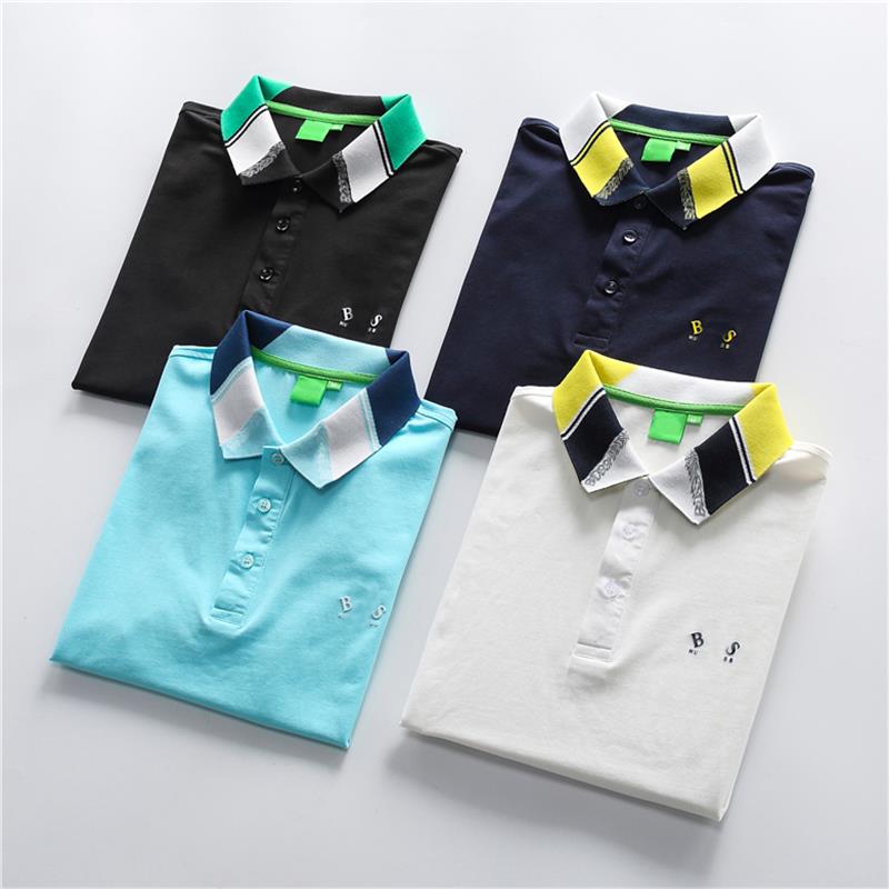 2022Men's T-shirt fashion designer cotton polo shirt Lapel Short sleeve shirts business men T-shirts large T-shirt SIZE M--2XL07