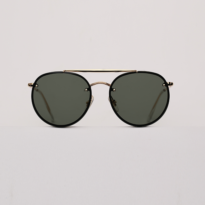 

Fashion Round Sunglasses Women Blaze Sunglasses Mens Sun Glasses Des Lunettes De Soleil UV Protection Lenses Glass Eyeware with Leather Case