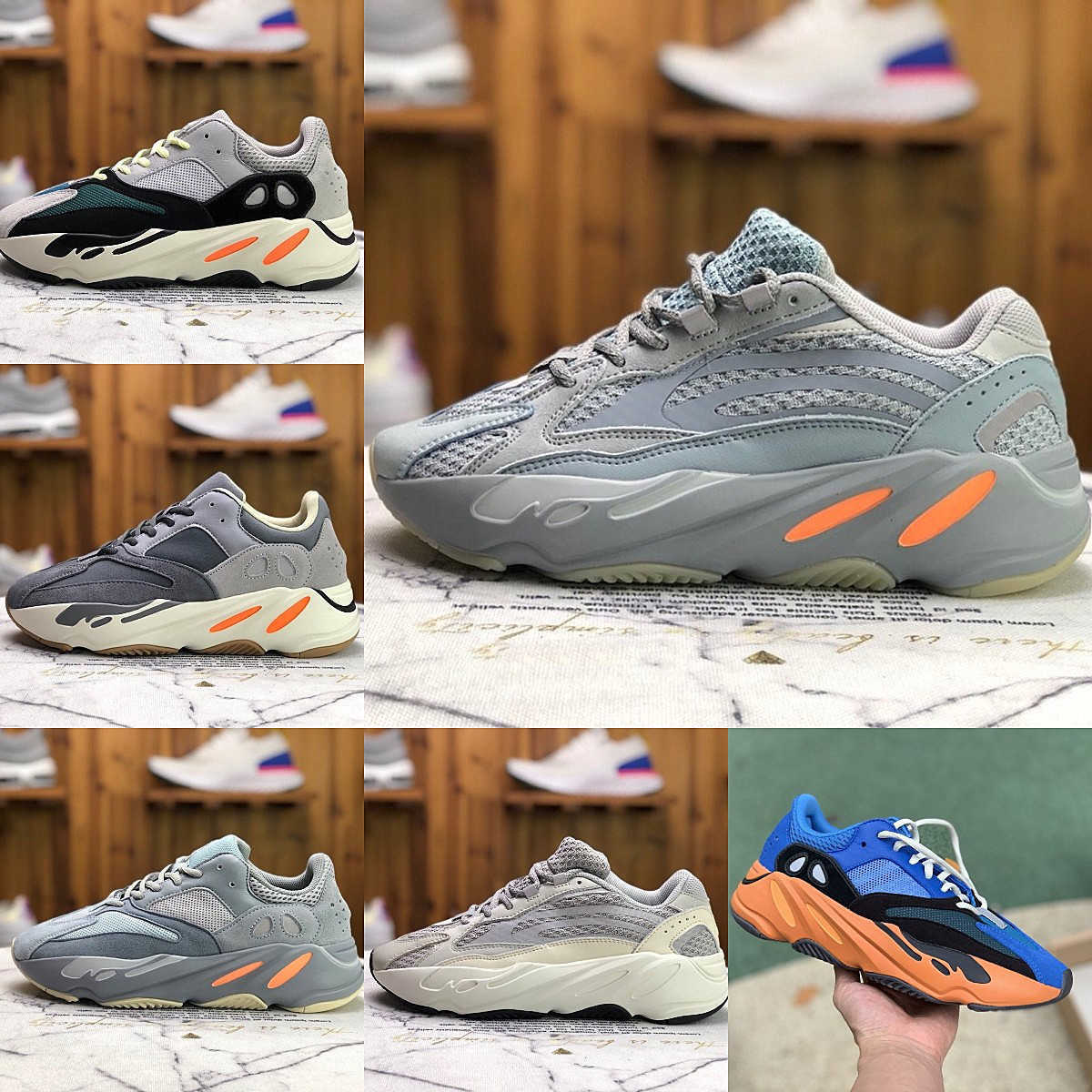 

Trainer 700 V2 Mens Women Sports Shoes Runner Sea Bright Blue Enflame Amber 700S Inertia Yeezy Geode Alvah Azael Static yeezys Magnet yeezies Wave Solid Grey, Gw0296