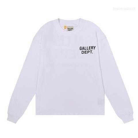 

Galleries Dept Designer t Shirt Pullover Gary Lettered Slogan Trendy Brand Men' Women' Cotton Loose Long Sleeve High Street T-shirt C9BS, Iron-gray