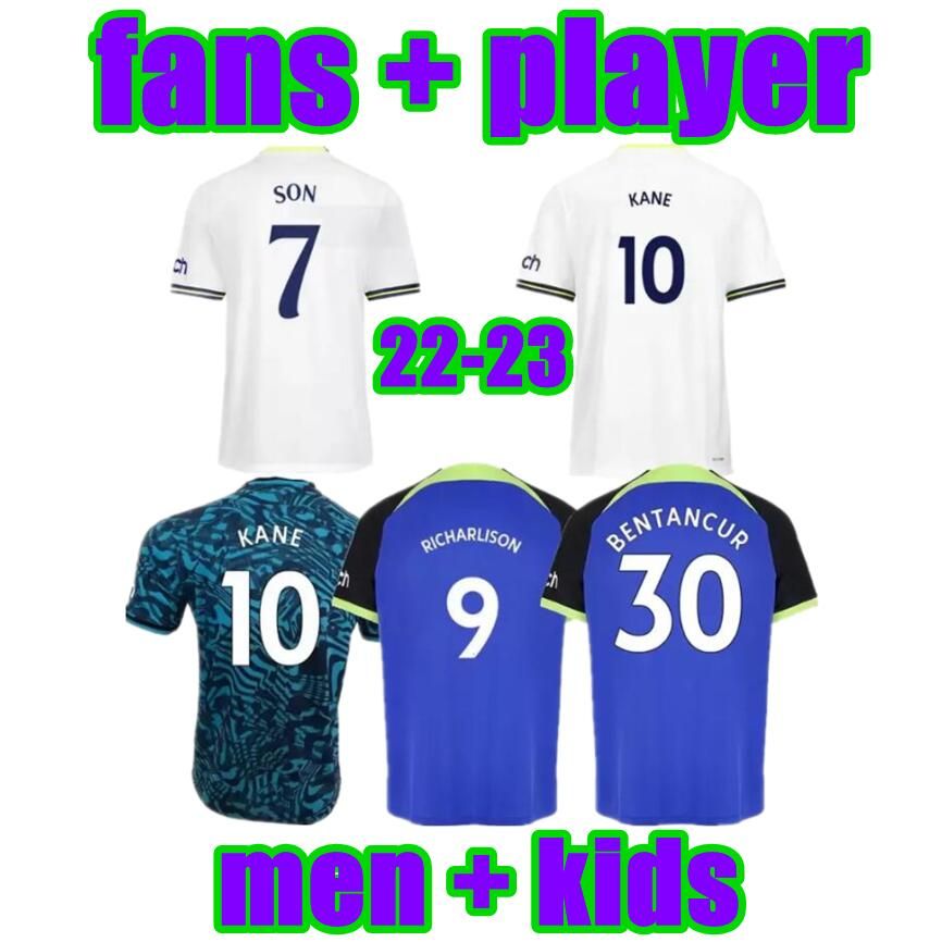 

Soccer 22 23 DELE SON Player version BALE KANE soccer jersey HOJBJERG BERGWIJN LO CELSO SPURS 2022 2023 LUCAS football shirts uniforms, 11