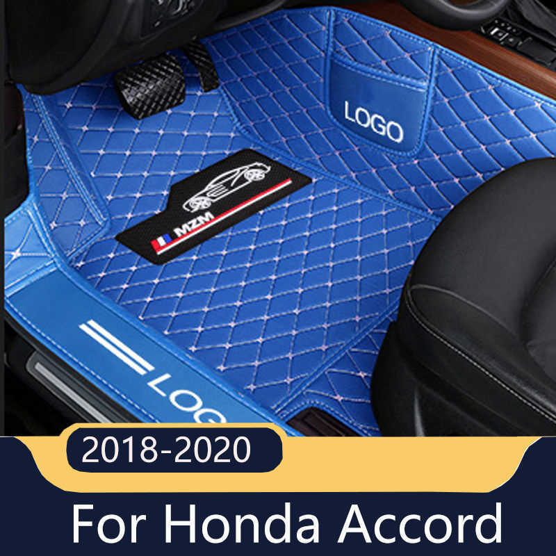 Custom leather floor mat For Honda Accord 2020 2019 2018 Floor Mats Leather Waterproof Carpets Auto Interior 0929-image-807388634