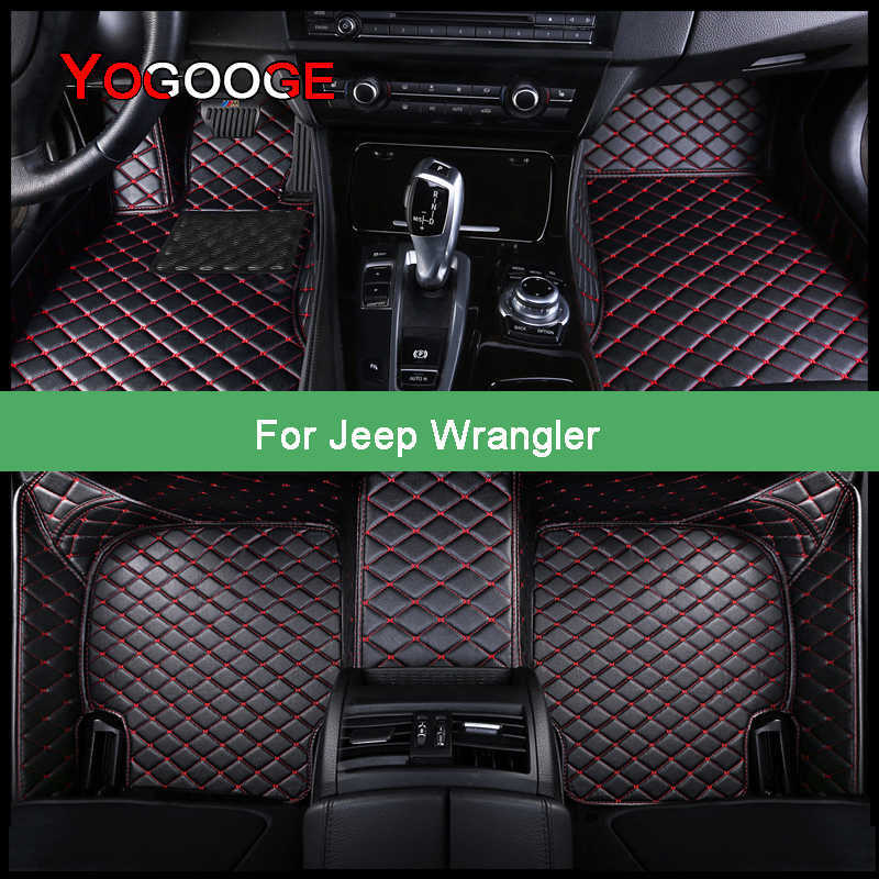 YOGOOGE Car Floor Mats For Jeep Wrangler Foot Coche Accessories Carpets 0929-image-807367711