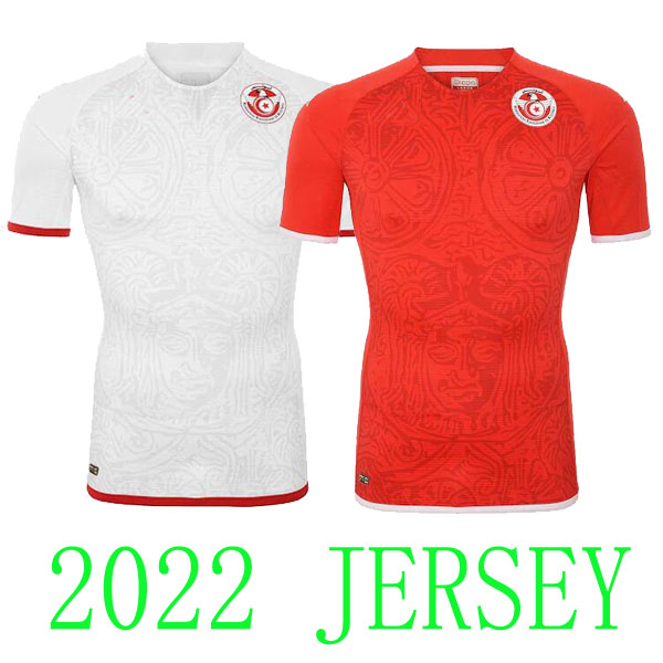

2022 Tunisia National Team Mens Soccer Jerseys MSAKNI HANNIBAL 22 23 MAALOUL SLITI KHENISSI Home Red Away Football Shirts Short Sleeve Aldult Uniforms sets, Away fan version