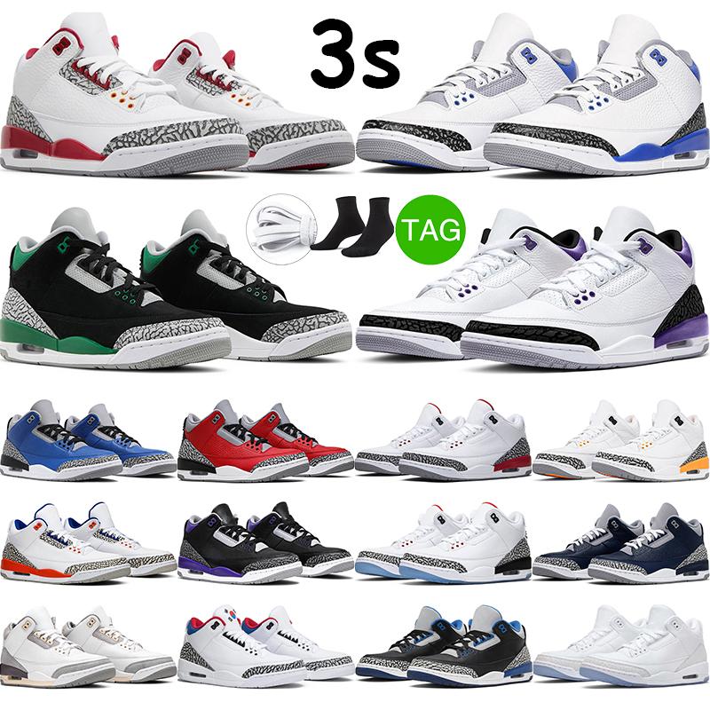 

Basketball Shoes 3S Unc Jumpman 3 shoe Outdoor Mens Sports Sneaker Racer Blue Pine Green Free Throw Line Cardinal Red Black Cement Varsity Royal