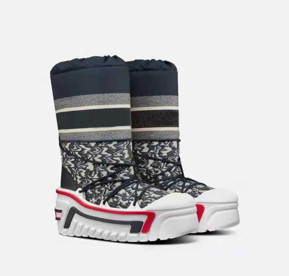 

Designers Australia Boots Platform Snow Boot Women Winter Oblique Alps Leopard Boot High Waterproof Fabric Shoes Fashion Ankle Thick Bottom Shoe Nylon 35-41 413, Multi