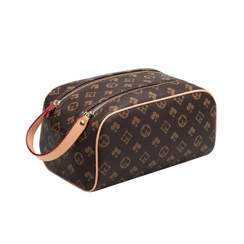 

High-end quality men travelling toilet bag fashion design women wash bag large capacity cosmetic bags makeup toiletry bag Pouch, Black