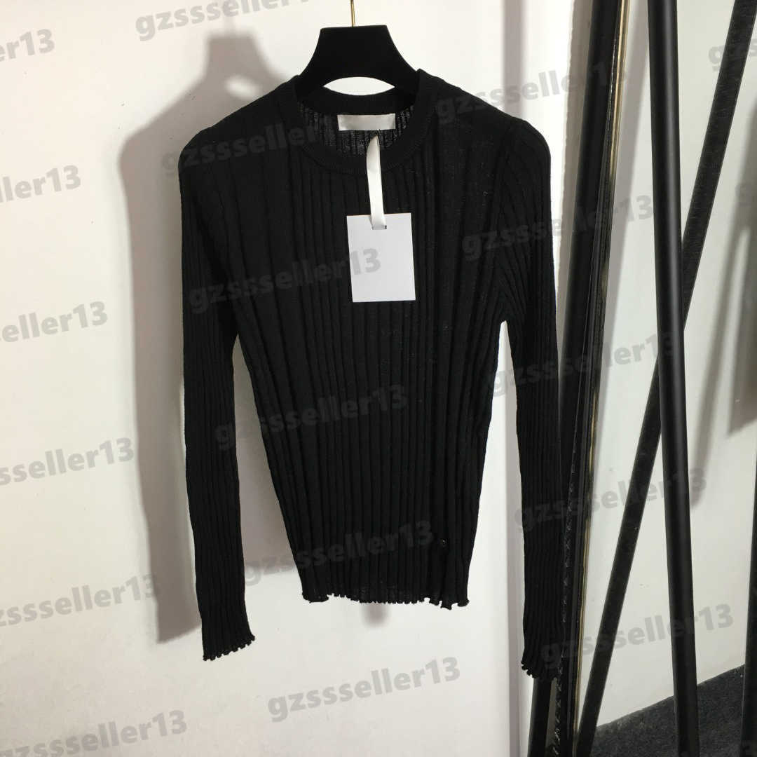 

Designer Women Sweaters D Solid Color All-match Striped Crew Neck Pullover Womens Sweater Fashion Slim Fit Bottoming Shirt Jumper Clothing 3 Colors