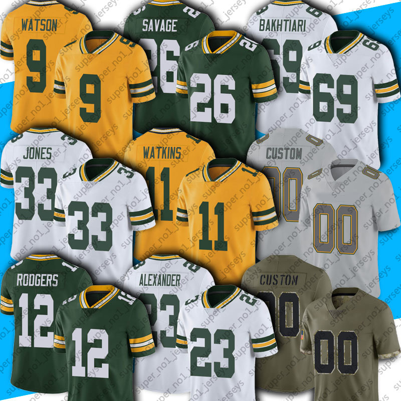 

Packer 12 Aaron Rodgers Jones Jersey Football Green Bayes AJ Dillon Randall Cobb Romeo Doubs Allen Lazard Jerseys Christian Watson DeVondre Campbell Quay Walker, Woman custom jersey (bzg)