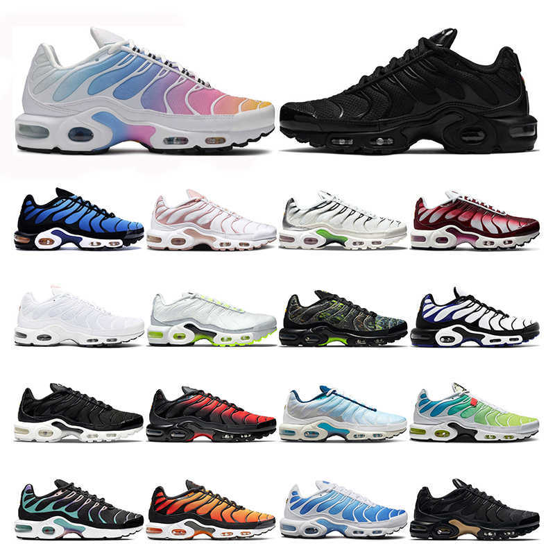 top tn plus chaussures de course pour hommes Blanc noir Hyper bleu Neon Green Persian Violet Rose Oxford Volt Glow or femmes Baskets respirantes