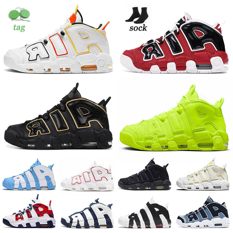 

more uptempos 96 basketball shoes mens women fashion scotties pippen black volt peace love bodidian university blue team red camo bulls sneakers designer trainers, A09 44-47 bulls hoops pack