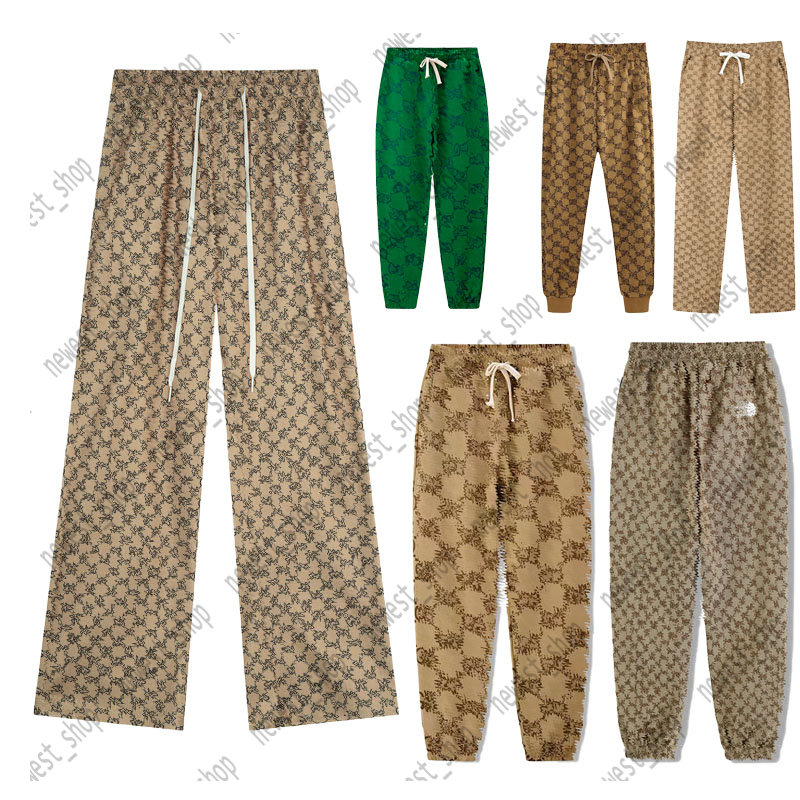 

2022 Autumn mens pants designer luxury khaki green sweatpants joggers Jacquard Wide leg Pant Double letter Casual letters Trousers casual trouser