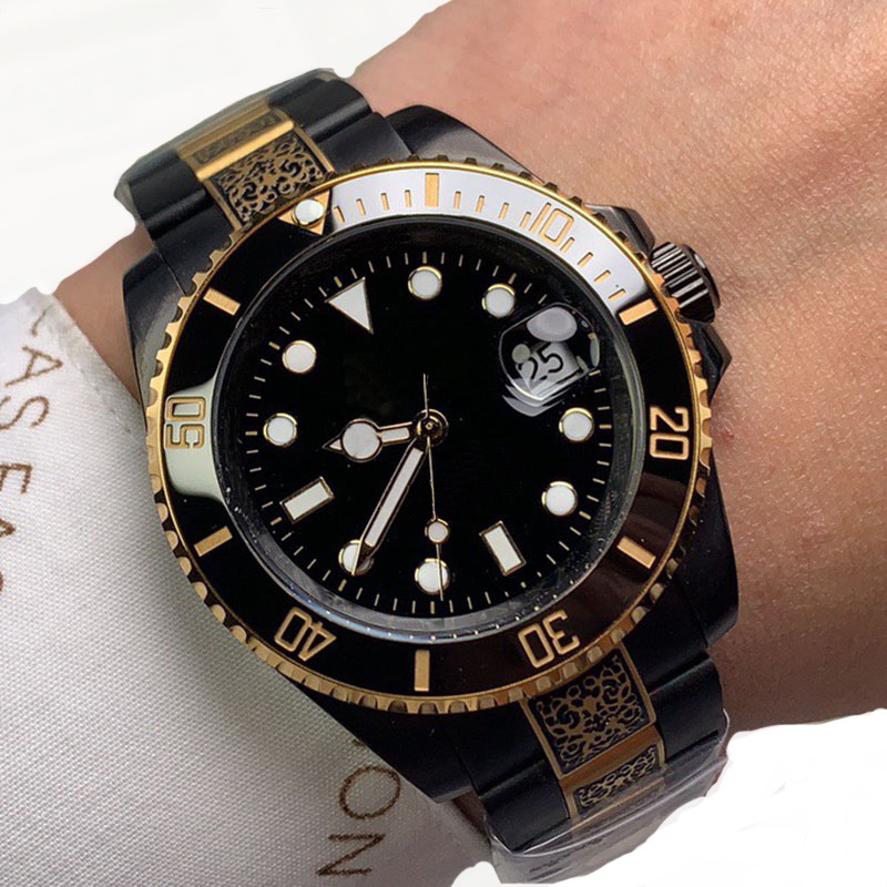 

Men Wristwatch Automatic Mechanical Watches Warterproof Watch Stainless Steel 40mm Business Waterproof Montre De Luxe Black, Color 1