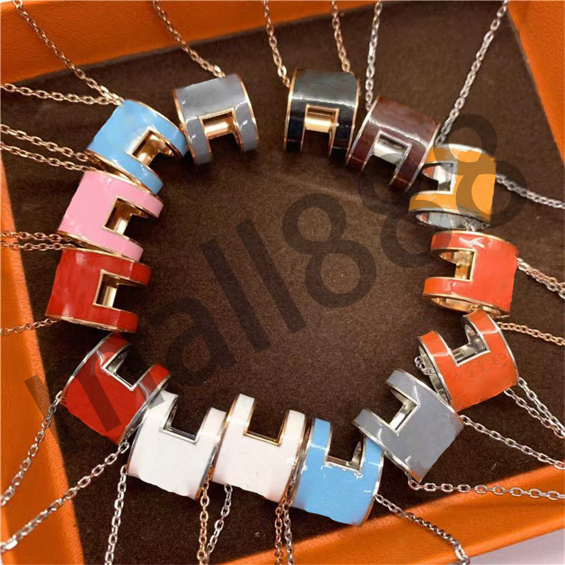 

fashion gold plated silver pendant necklace designer design locket necklaces chains for Man Woman clavicle choker Highly Quality jewelry Letter Link chain with box