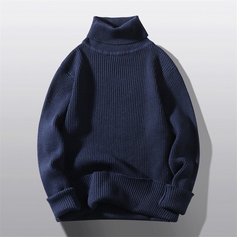 Mens Sweaters Turtleneck Sweaters Men Autumn Winter High Neck Sweaters Men Fashion Clothing Casual Long Sleeve Shirts Slim Fit Type 220929