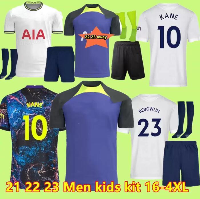 

Soccer 21 22 23 KANE SON KULUSEVSKI Soccer Jerseys HOJBJERG colorful Away 2022 LUCAS DELE Third 3rd Tottenham Football kit shirt BRYAN kids, Red