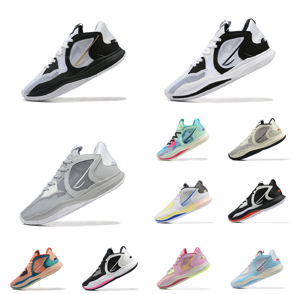 

Mens kyrie low 5 ep basketball shoes Team Gold Black Red White Bred Wolf Grey Pink Community Irving Kyries Infinity sneakers tennis with box, White black red
