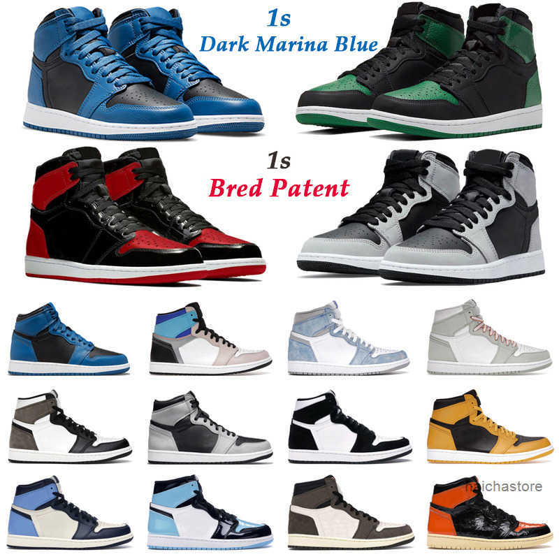 

Basketball Shoes 1s Dark Marina Blue 1 High OG Bred Patent Bordeaux Prototype Hyper Royal University Blue Twist Mens Trainers S air shoe jorda, #8