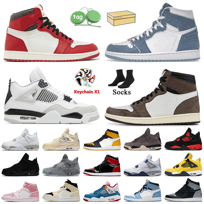 

Jumpman 1 Basketball Shoes Lost Found Denim 1s Cactus Jack Military Black Cat 4 Midnight Navy 4s Taxi Patent Bred A Ma Maniere Women Mens, B40 og royal toe 36-46
