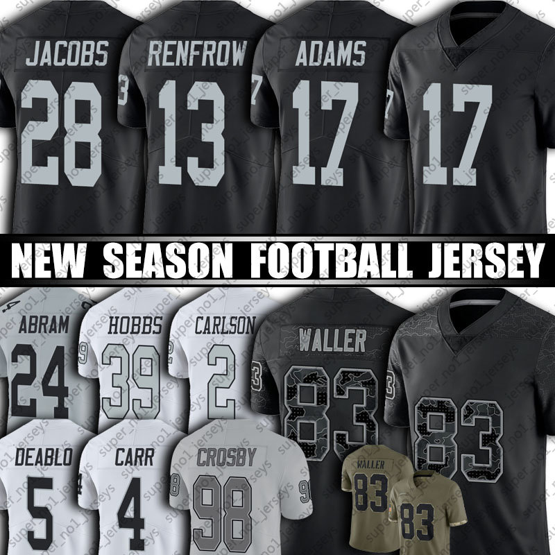 

Davante Adams Jersey Football Las Vegas Raiders Josh Jacobs Darren Waller Divine Deablo Maxx Crosby Derek Carr Jerseys Mack Hollins Duron Harmon Nate Hobbs Renfrow, Man custom jersey (txz)