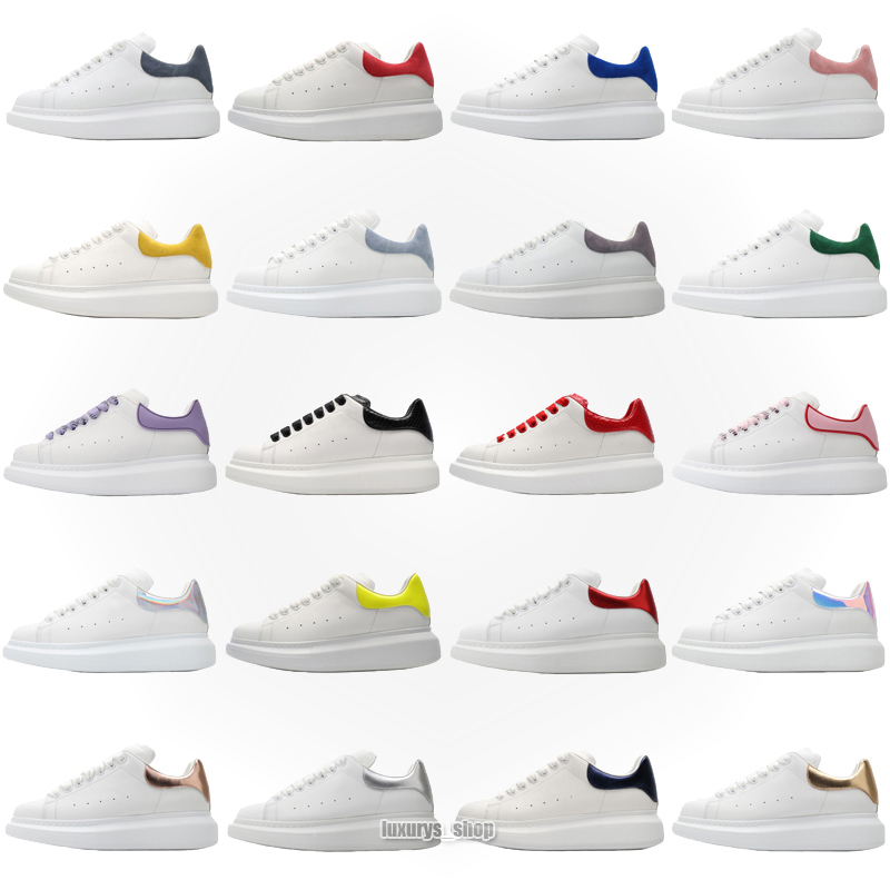 

McQueens Sneaker White Sized Platform Casual Shoes Boot Designer Woman Man High Top Espadrilles Flats Sneakers MC1 Men Women Black Leather Velvet Suede Lace Up Shoe, 11